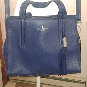 Kate Spade Dark Blue Leather Cross Body/Handbag